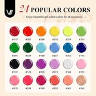 42pcs Gel Nail Polish Kit With Uv Led Lamp 24 Colors Nail Art Manicure Set