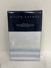 Ralph Lauren Whitlow Shelburne One Euro Sham  Cotton White  Blue Hyacinth