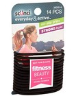 Scunci No Slip Grip Gel Hair Elastics Black Ponytail Holders Strong Hold