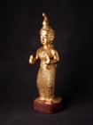 Antique Wooden Burmese Nat Statue From Burma  19th Century