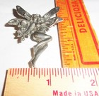 Fairy Pin Vintage Collectible Winged Lady Rider Biker Chick Vest Pinback Brooch
