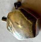 Great Vintage Perfume Flask Snuff Bottle  Sterling Silver Pendant Signed