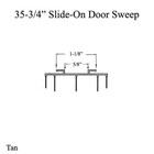 Door Weather Seal Slide On Tan Door Bottom Sweep For Hinged Doors 35 3 4 Inch