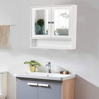 Bathroom Wall Mount Medicine Cabinet Storage Cabinet With 2 Mirror Door 3 Shelf