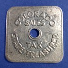 Colorado Retail Sales Tax Tokens Lot Of 3 Metal And Plastic State Treasurer