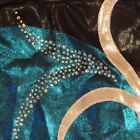 Gk Elite Gymnastics Blue Metallic Rhinestone Bling Leotard Size Am Medium Adult