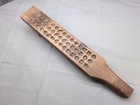Japanese Vintage Kashigata Wooden Hand Carved Cake Mold L16 5in 14 0oz Branded