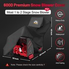 Zettum Snow Blower Cover - 600d Snowblower Standard Size  Premium Black 
