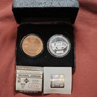 1997 Michael Jordan Bronze Medal Chicago Bulls 1oz Silver Set Highland Mint