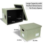 Portable File Organizer Box With Lid  Filing Box With Handle  Multi-label Slo   