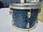 Vintage 1960 s Decca Blue Diamond Pearl Tom Drum 6-lug