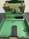 Vtg Mcm 1950s Swiss Elna Grasshopper Portable Sewing Machine Metal Case Video