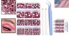 5300 Pieces Pink Non Hotfix Flat Back Gems Round Resin