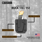 Clip   Carry Kydex Sheath For The Buck 110 112 Folding Knife - Usa Made