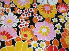 Roll Vtg 70s Flower Power Self Adhesive Vinyl Shelf Liner Contact Paper 12 Ft