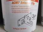 Bucket Of 30 Clips  Donn Suspension System Acm7 Seismic Clip  Pail