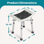 500 Lb Adjustable Shower Chair Shower Stool Padded Bath Seat For Elderly  New