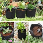 5-30pcs 5 Gallon Planting Grow Bags Fabric Pot Nursery Soil Nonwoven With Handle