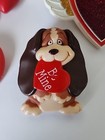 Lot Of 6 Vintage Novelty Pins Brooches Valentine s Day Mouse Dog 80s Hallmark 