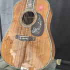 All Koa Acoustic Electric Guitar Bone Nut Abalone Inlay Solid Koa Top Fast Ship
