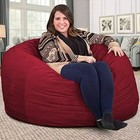 Ultimate Sack 4ft Bean Bag Chair  Oversized Indoor Comfy Lounger  Burgundy Suede
