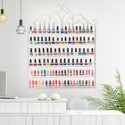 White Metal Nail Polish Display Wall Rack 6 Tier Holds 120 Bottles Organizer New