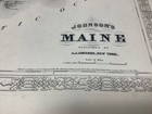 Original 1866 Maine Antique Hand Colored Johnson s Map 26 5 X 18 