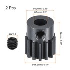 2pcs Rc 32p Hardened Pinion Gear 5mm Shaft 13t Motor Gears Carbon Steel Rc Car