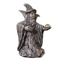 Vintage Pewter Wizard With Crystal Magic Sorcerer Figurine