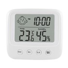 Electronic Indoor Thermometer Hygrometer Lcd Digital Time Humidity Temperature
