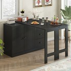 Innovative Sideboard Convertible Dining Table With Pull-out Top Buffet-cabinet