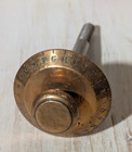 Antique Copper Safe And Lock Dial  A-z Alphabet Marks No Movement Engraved Brass