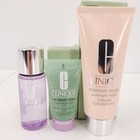 Clinique Set Of 3 Moisture Surge Overnight   Liquid Facial Soap   Makeup Remover