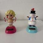 Lot 18 Solar Power Dancing Bobble Toy Figures Holiday Christmas Halloween Easter