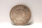 Sarawak  1906-h 20 Cents  Km10  Silver   1397oz  Vg   4-16