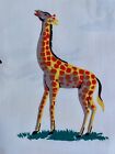 Safari Jungle Cockatoo Giraffe Zebra Barkcloth Era Novelty Vintage Fabric