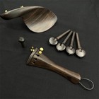 1set High Quality 4 4 Violin Natural Ebony Wood Accessories Parts Fittings 4 4