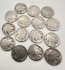 Vintage United States Coin Lot Of 15 Buffalo Nickels 1913-1938 Dateless Fast Sh
