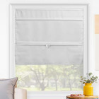 Magnetic Roman Shade Cordless Window Blind Light Filtering Fabric White