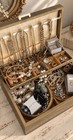 Gold Vintage  Jewelry Organizer W   25  Pcs Avon antique Jewelry