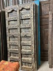 Antique Carved Barn Door Rustic Farmhouse Teak Wood Eclectic Garden Door 84x41