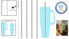 Dishwasher Safe Set Of 4 Long Stainless Steel Straws For Eco-conscious Consumers