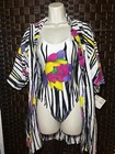Nwt Vintage 80s Gideon Oberson Swimsuit   Coverup Set Neiman Marcus 10 m Rare