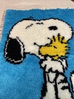 Snoopy Latch Hook Rug Peanuts Woodstock Retro Wall Hanging Tapestry