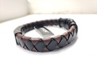 Inox Steel   Black Ip Brown Leather Bohemian Bracelet 8 25   8 75 