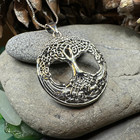 Celtic Tree Of Life Necklace Scottish Irish 925 Wiccan Pendant W free Chain