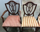 Antique 1920s Bernhardt Chair Set  4  Hepplewhite Shield-back Carved Mahogany