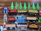 Lot Of 60 Thomas The Train   Friends Compatible Wood Wooden Cars People Signs
