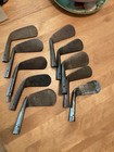 Antique Hickory Wood Shaft 10 Heads Only Golf Clubs For Crafts Or Replacement