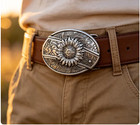 Vintage Western Cowboy Belt Buckles  Antique Silver Metal Buckle Heads For Denim